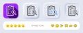 Accounting report line icon. Audit sign. Neumorphic buttons. Vector