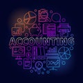 Accounting round bright illustration