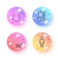 Accounting, Scroll down and 360 degrees minimal line icons. For web application, printing. Vector