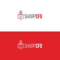 Accounting logo template. Financial companny emblem