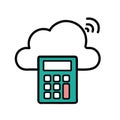 Accounting Software Cloud Calculator Icon Online Accounting Data System