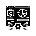accounting software glyph icon vector illustration Royalty Free Stock Photo