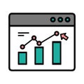 Accounting Software Web Dashboard Report Growth Analytics Interface Icon Royalty Free Stock Photo