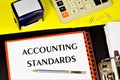 Accounting standard-a text inscription on a set of documents regulating the rules of accounting necessary for making economic