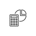 Accounting statistics line icon