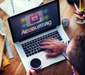 Accounting Statistics Technology Application Concept Royalty Free Stock Photo