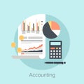 Accounting vector illustration concept Royalty Free Stock Photo