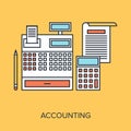Accounting vector illustration concept Royalty Free Stock Photo