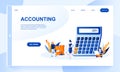 Accounting vector landing page template