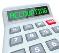 Accounting Word Calculator Bookkeeping Budget Work Royalty Free Stock Photo