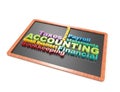 Accounting word concept on chalkboard Royalty Free Stock Photo