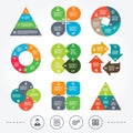 Accounting workflow icons. Human documents