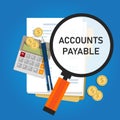 Accounts payable accounting term within the general ledger that represents a company obligation to pay debt to its Royalty Free Stock Photo