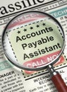 Accounts Payable Assistant Job Vacancy. 3D.