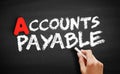 Accounts Payable text on blackboard