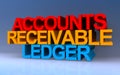 accounts receivable ledger on blue