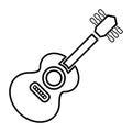 Accoustic Guitar Icon In Line Style