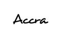 Accra city handwritten word text hand lettering. Calligraphy text. Typography in black color