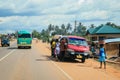 Local African Happy Woman Selling Products on the Ghana Road