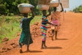 Local African People doing daily job in Ghana Village, Western Africa