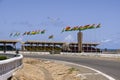 Independence Square Accra flags