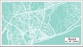 Accra Ghana City Map in Retro Style. Outline Map.