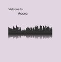 Accra, Ghana, city silhouette