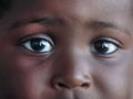 ACCRA, GHANA - July 1, 2014. Unidentified Ghanaian little girl