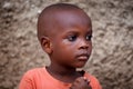 ACCRA, GHANA Ã¯Â¿Â½ MARCH 18: Unidentified young African boy with bri