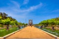 ACCRA,REPUBLIC OF GHANA - APRIL 30,2018:Kwame Nkrumah Memorial Park around his mausoleum