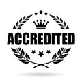 Accredited award vector icon