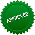 Accredited green seal stamp Royalty Free Stock Photo