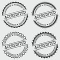 Accredited insignia stamp isolated on white. Royalty Free Stock Photo