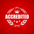 Accredited laurel vector icon