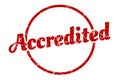 accredited sign. accredited round vintage stamp. Royalty Free Stock Photo