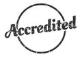 accredited sign. accredited round vintage stamp. Royalty Free Stock Photo