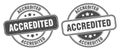 Accredited stamp. accredited label. round grunge sign Royalty Free Stock Photo