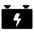 accu battery icon of glyph style design vector template