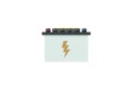 Accu/battery. Simple flat illustration