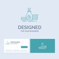 Accumulation, bag, investment, loan, money Business Logo Line Icon Symbol for your business. Turquoise Business Cards with Brand Royalty Free Stock Photo