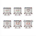 Accumulator battery cartoon character with various angry expressions