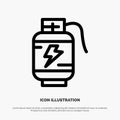 Accumulator, Battery, Power, Charge Line Icon Vector