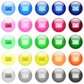 Accumulator icons in color glossy buttons