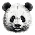 Accurate And Detailed 8k Resolution Panda Bear Portrait Drawing