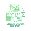 Accurate weather prediction green gradient concept icon Royalty Free Stock Photo