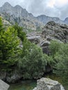 The Accursed Mountains, Albanian Alps in Northern Albania Royalty Free Stock Photo