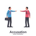 Accusation concept vector