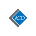 ACD letter logo design on white background. ACD creative initials letter logo concept. ACD letter design Royalty Free Stock Photo