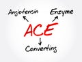 ACE - Angiotensin Converting Enzyme acronym, medical concept background