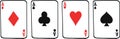 Ace card suit icon vector, playing cards Royalty Free Stock Photo